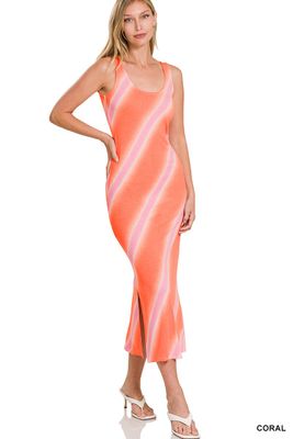 Diagonal Midi Dress