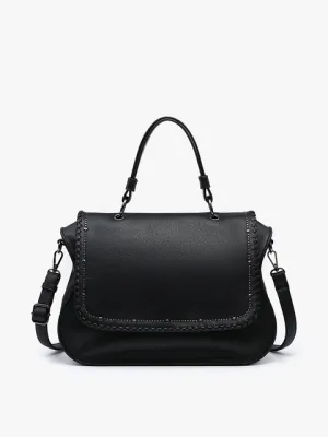 Cricket Studded Hobo-Black