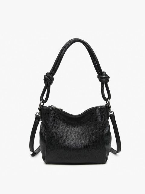 Chicago Knotted Shoulder Bag-Black
