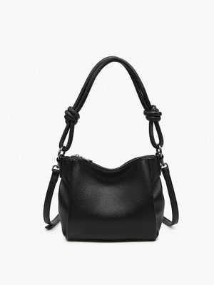 Chicago Knotted Shoulder Bag-Black