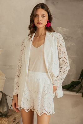 Eyelet Lace Blazer