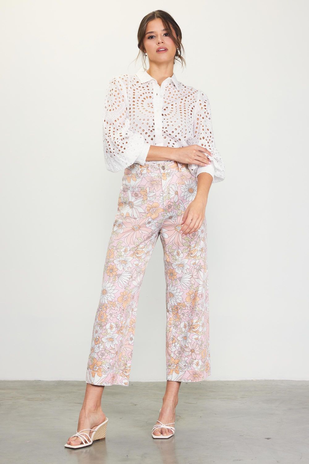 Floral Wide Leg Pants