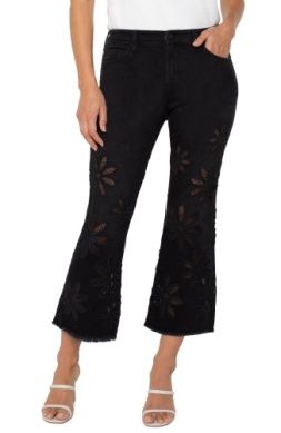Hannah Crop Flare w/Fray Hem