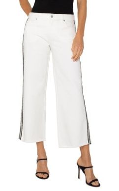 Stride High Rise Crop Wide w/Fray Hem