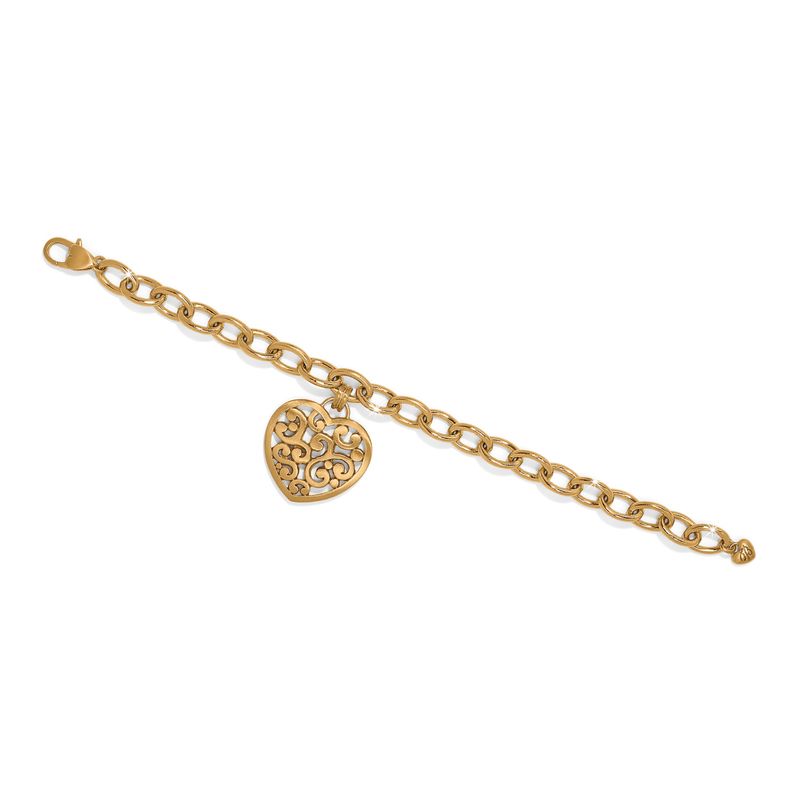Contempo Medallion Heart Bracelet-Gold
