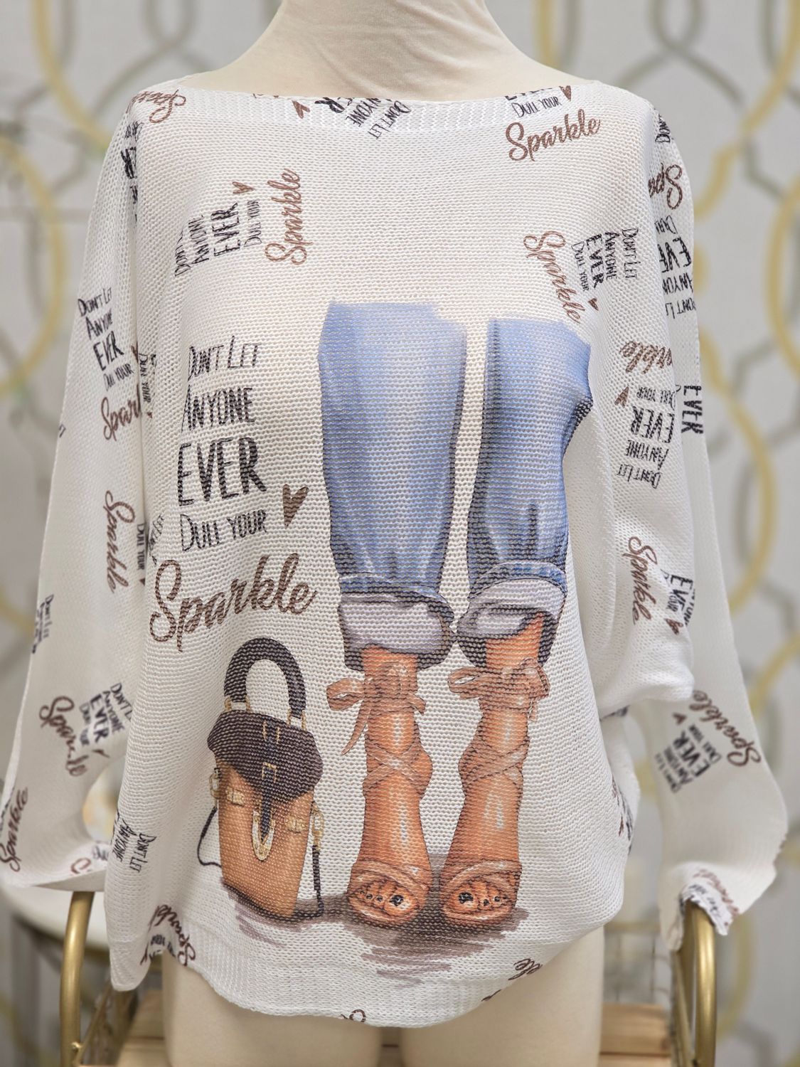 Fashion White Light Sweater