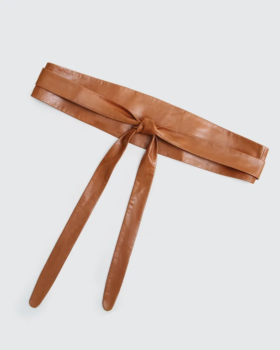 Odyssey Soft Wrap Leather Belt, Color: BROWN, Size: ONE-SIZE