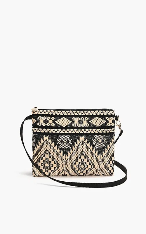 Top Zip Clutch, Color: BLACK