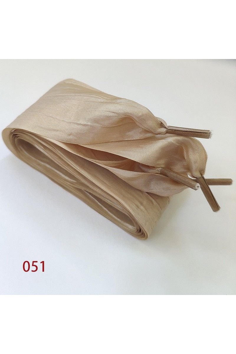 Wide Satin Ribbon Shoelaces, Color: BEIGE