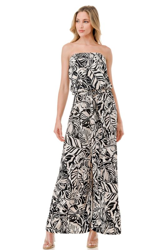 Wide Leg Jumpsuit w/Belt
