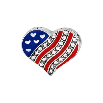 Hearts &amp; Stripes Bead