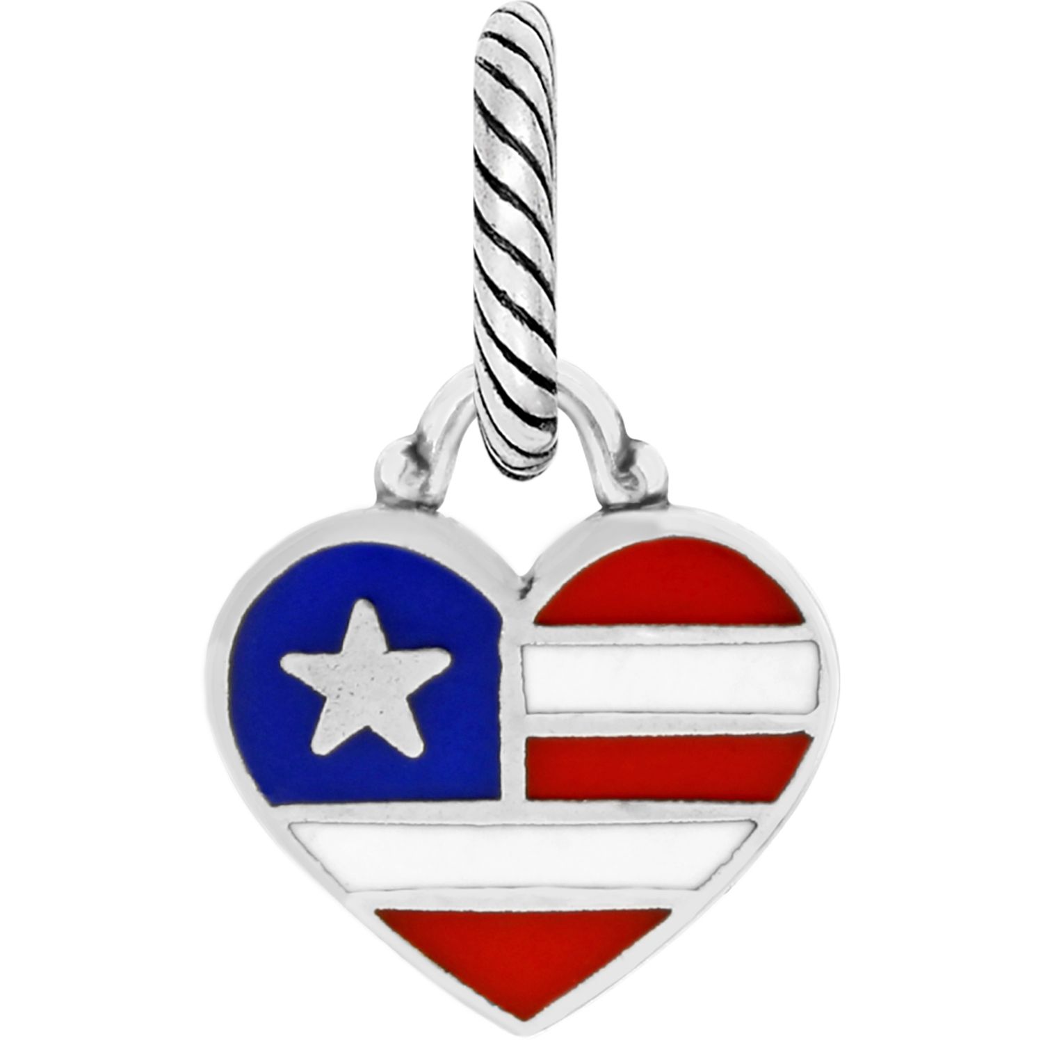 Flag Heart Charm