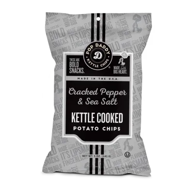 Cracked Pepper &amp; Sea Salt Kettle Cooked Potato Chips