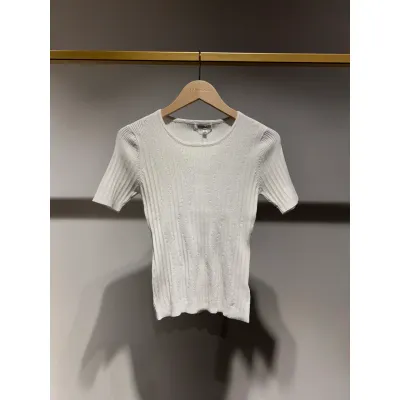 Ribbed Knit T-Shirt