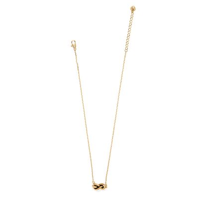 Interlok Single Knot Petite Necklace-Gold