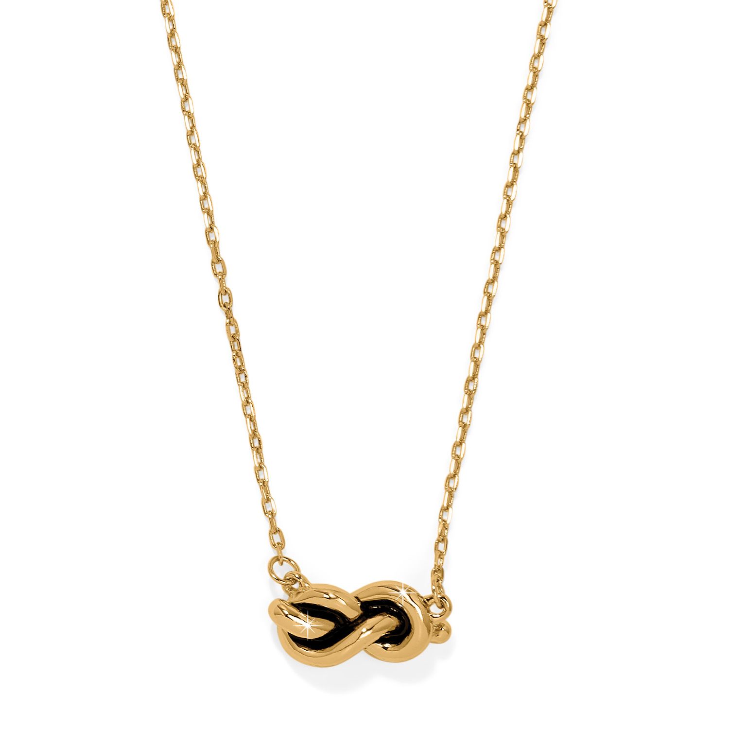 Interlok Single Knot Petite Necklace-Gold
