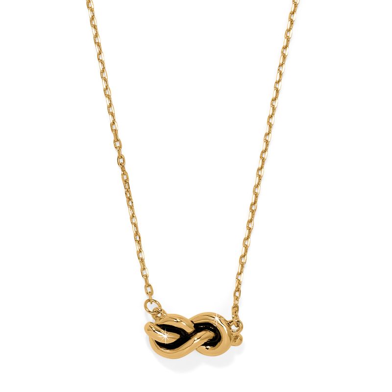 Interlok Single Knot Petite Necklace-Gold