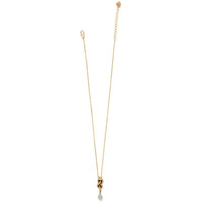 Interlok Single Knot Drop Necklace-Gold