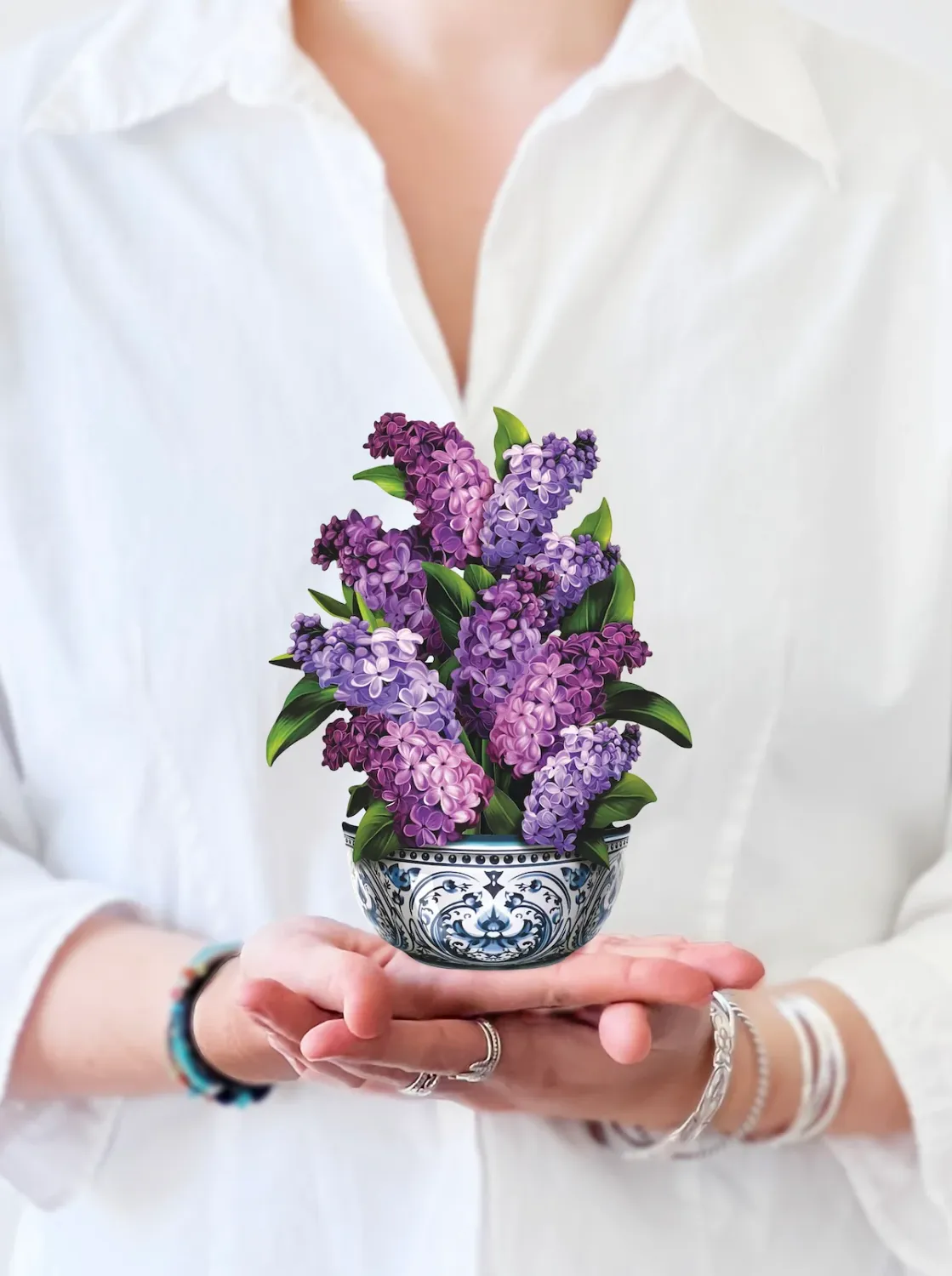 Mother&#39;s Day Mini Bouquet Card, Color: LILACS