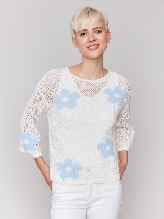 Crochet Jacquard Sweater