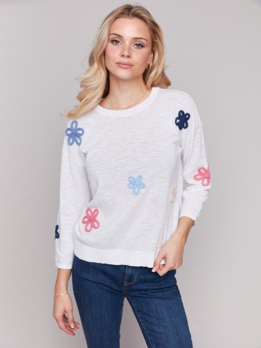 Soutache Daisies Sweater