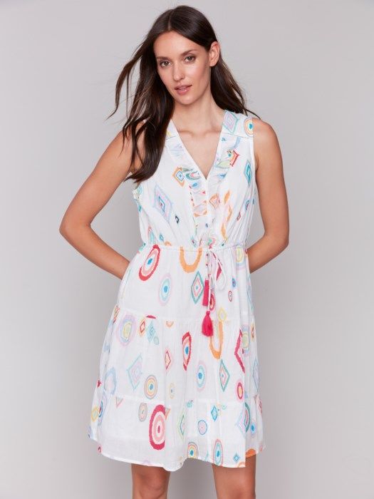 Printed Ruffled Dress
