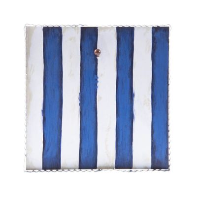 Blue &amp; White Striped Mini Gallery Display Board