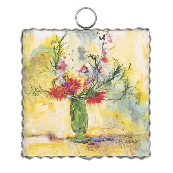 Mini Antique Vase with Flowers Print