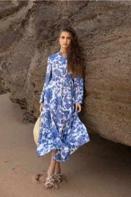 Floral Print Marbella Silk Dress