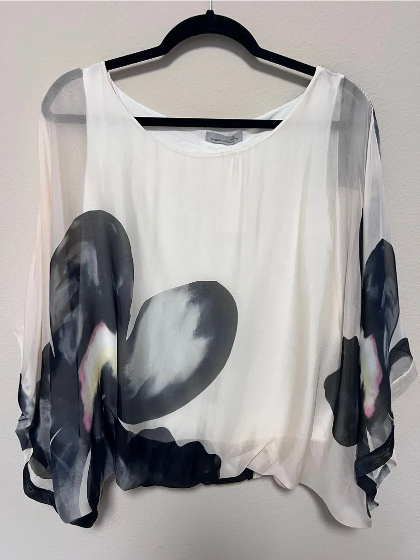 Italian Sublimation Printed Silk Top