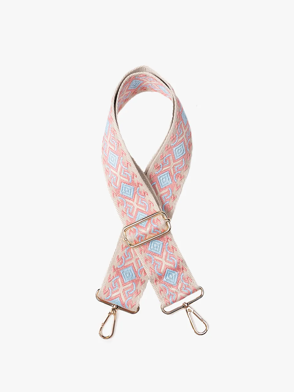 Diamond Guitar Strap Coral/Light Blue