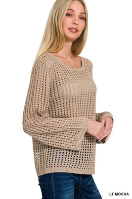 Hollow Out Long Sleeve Sweater