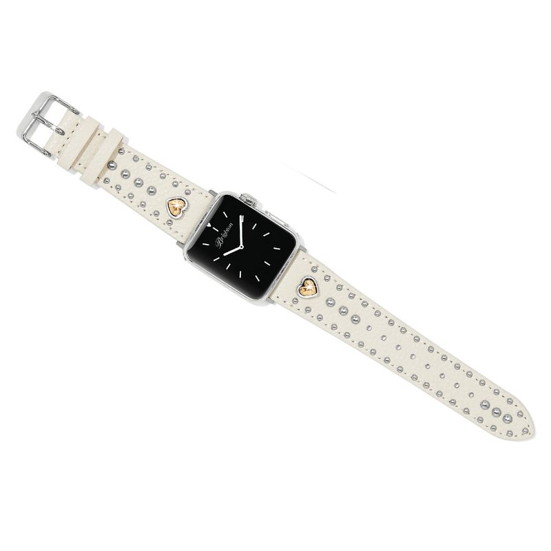 Pretty Tough Heart Watch Band-White