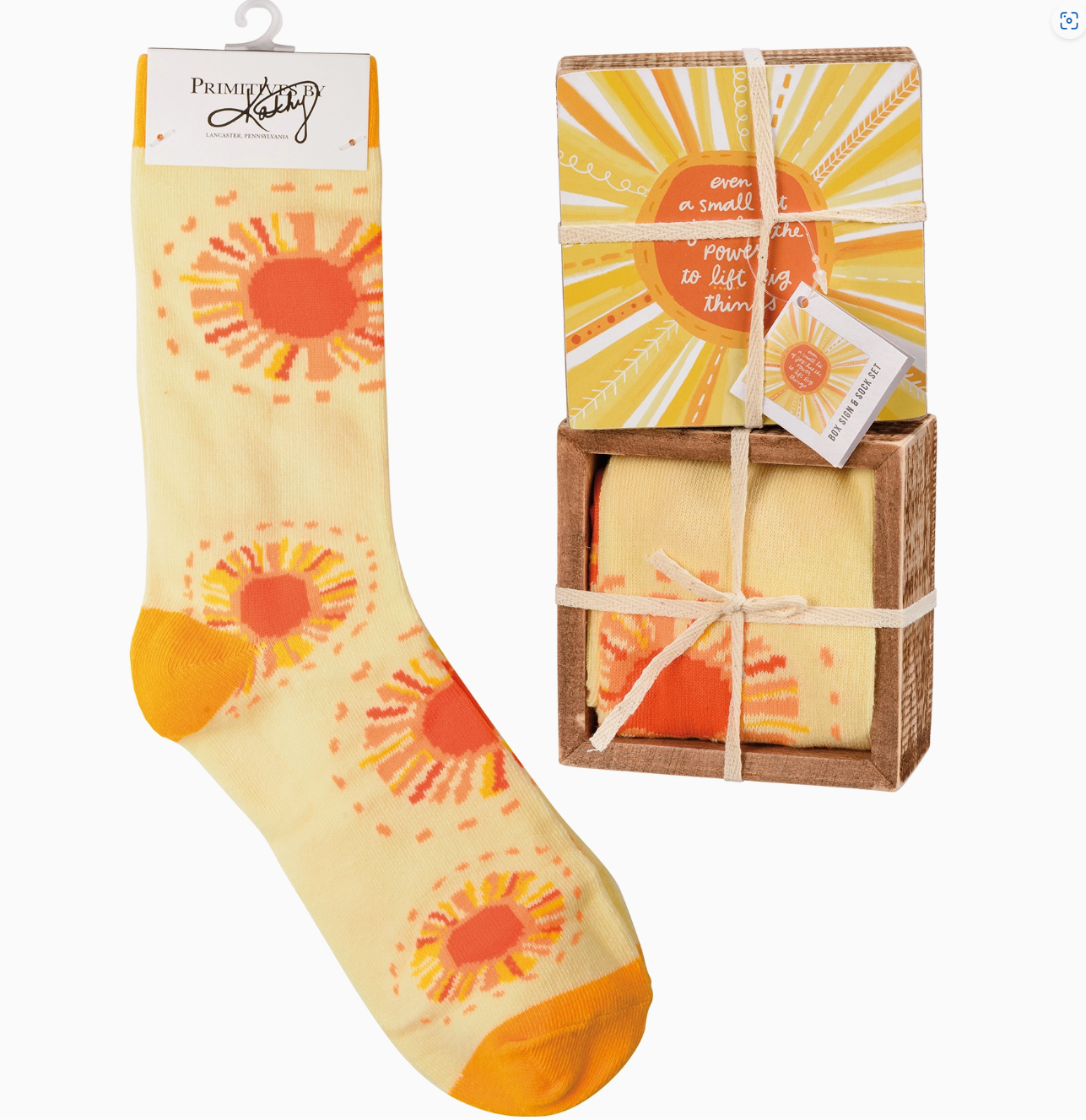 Joy Has The Power Box Sign And Sock Set
