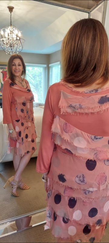 Silk Multi Dotted Dress