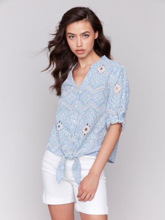 Eyelet Embroidery Blouse