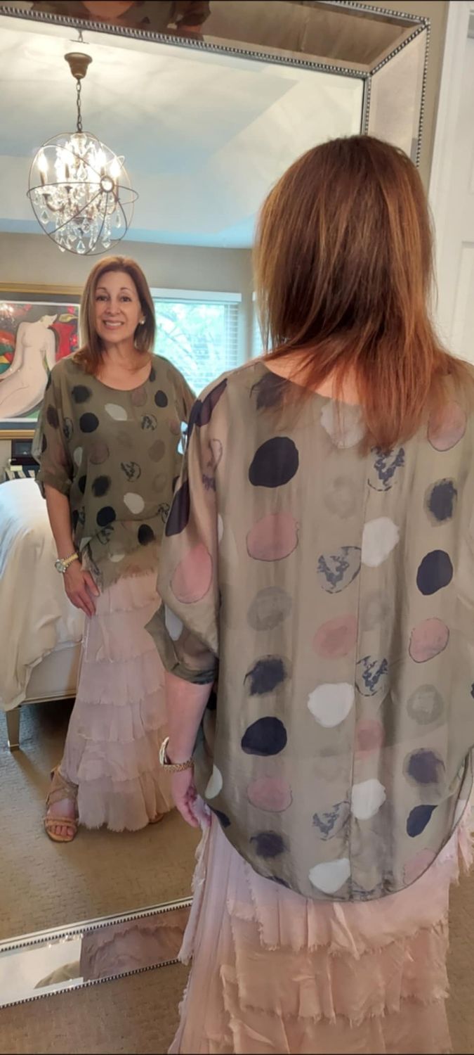 Silk Dotted Top