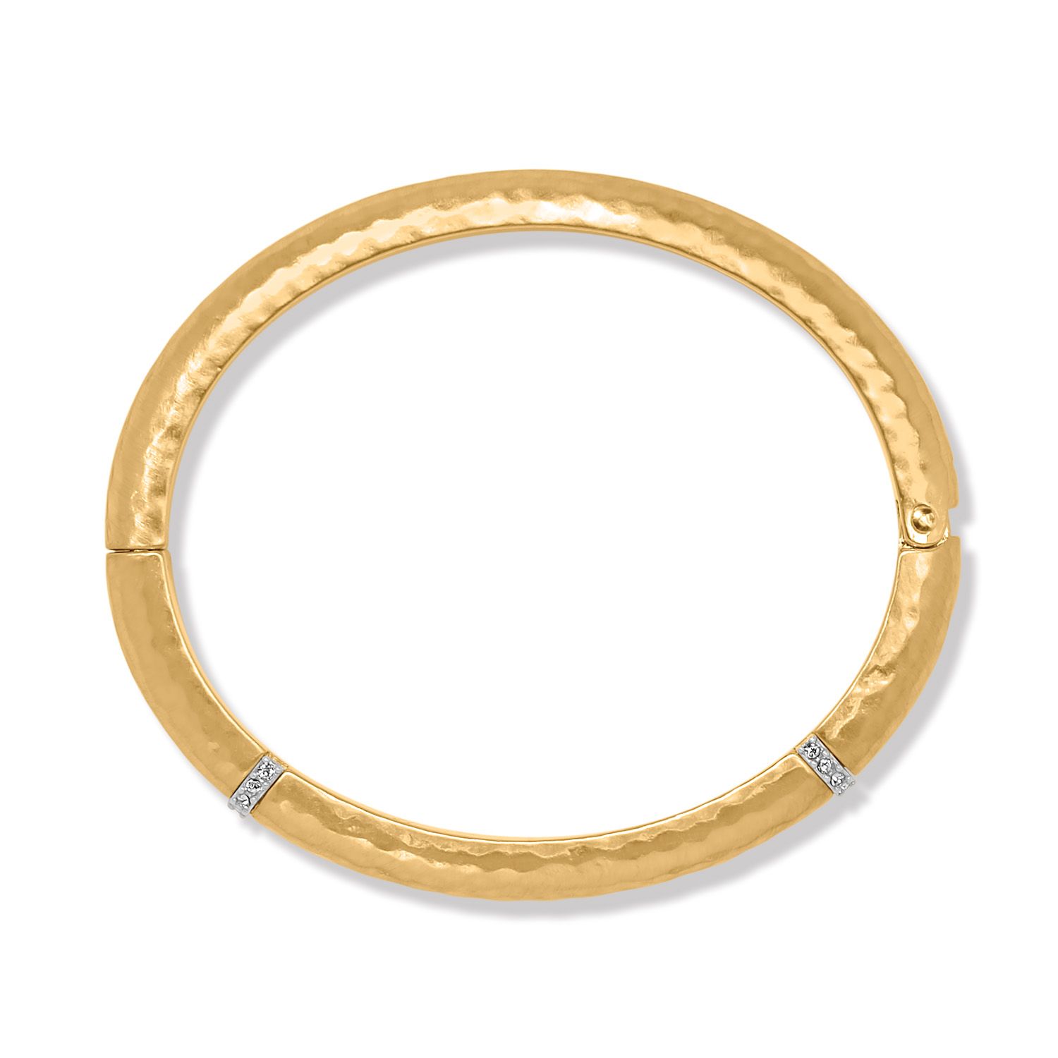 Meridian Geo Hinged Bangle-Gold