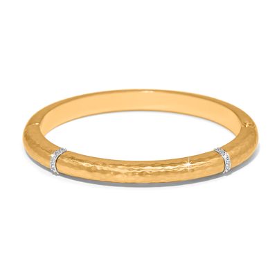 Meridian Geo Hinged Bangle-Gold