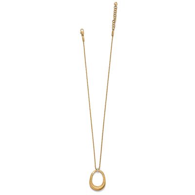Meridian Geo Open Ring Pendant Necklace-Gold