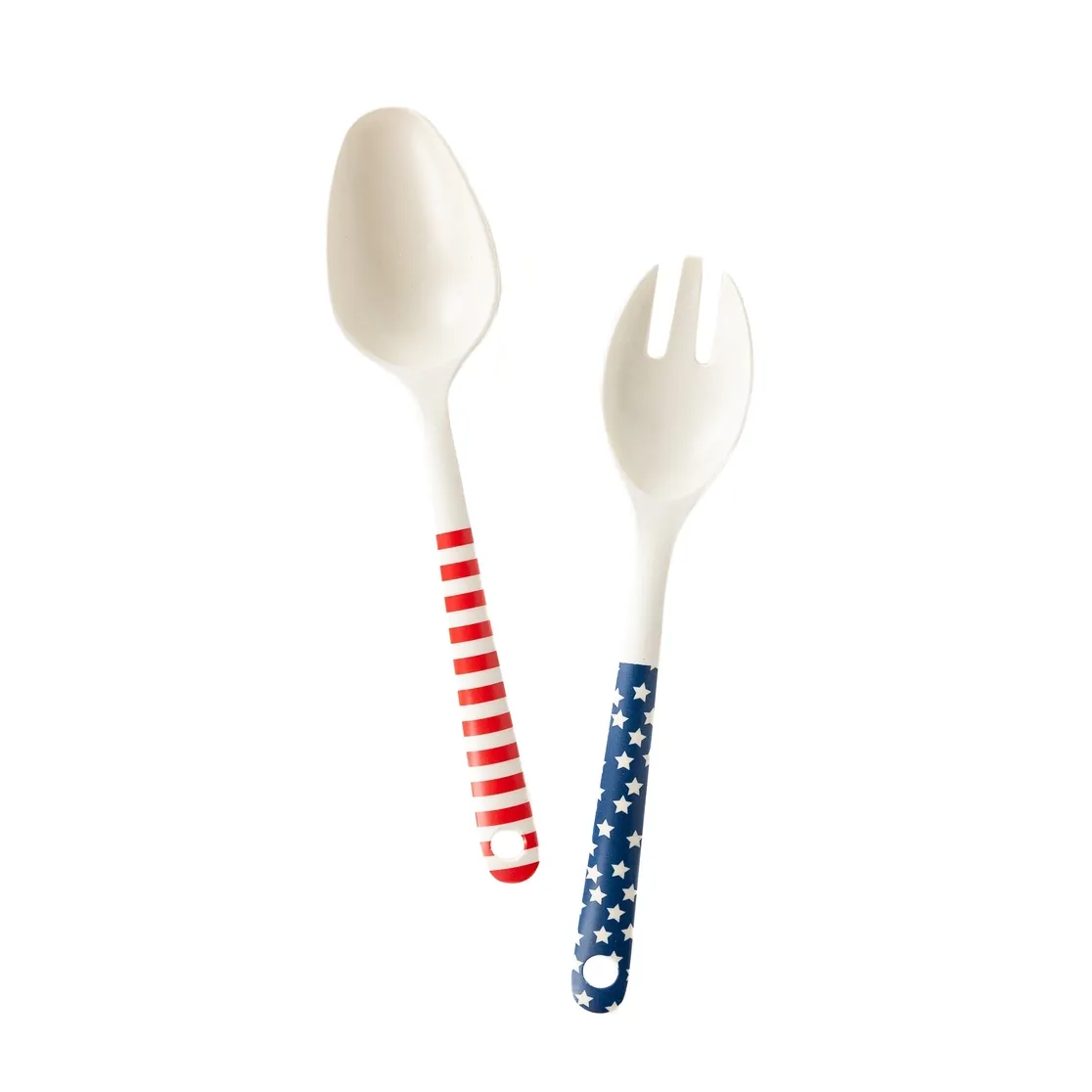 Stars &amp; Stripes Salad Spoon &amp; Fork