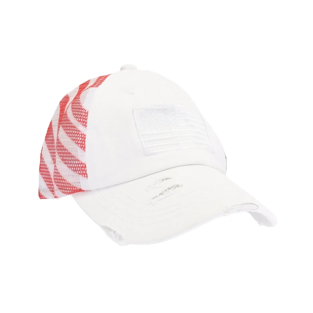 American Flag High Pony Cap
