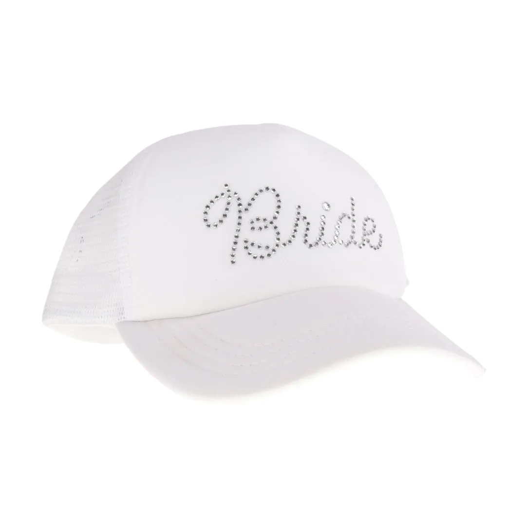 Bride Rhinestone Trucker Cap