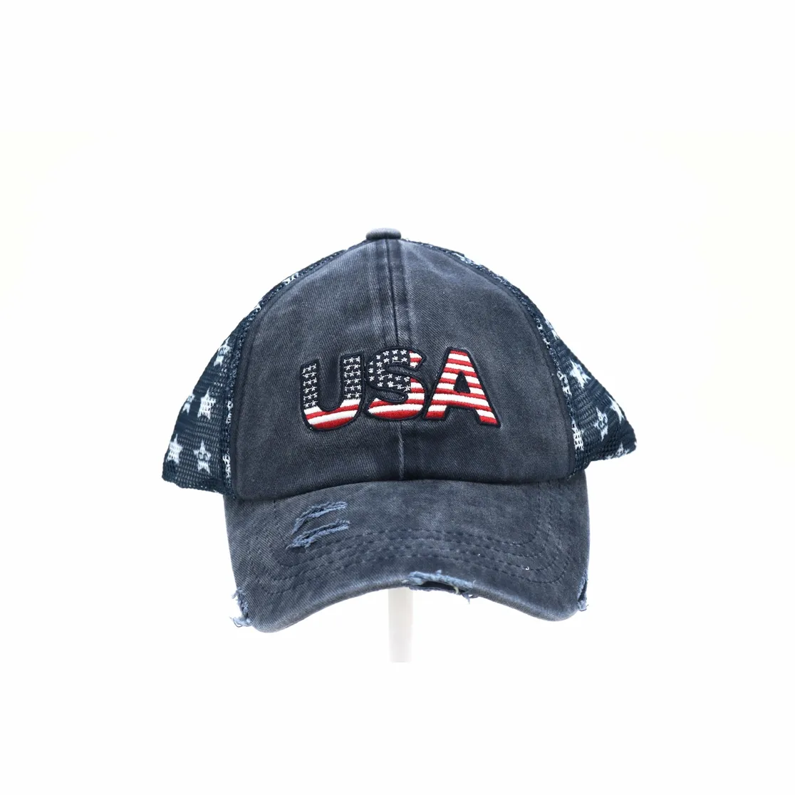 Distressed USA Patch Cap
