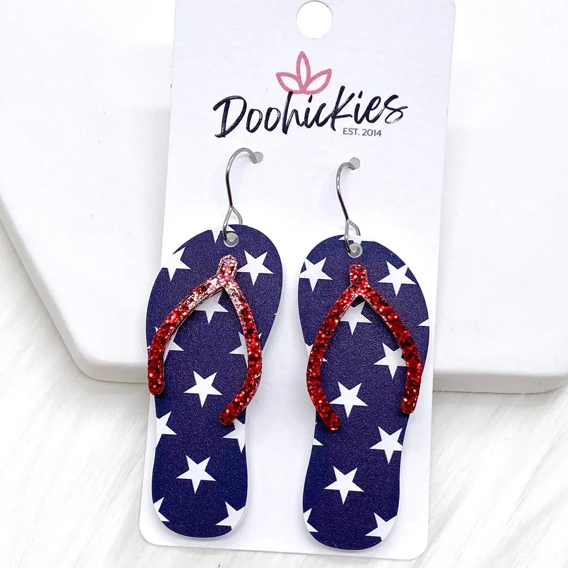 Patriotic Flip Flop Earrings