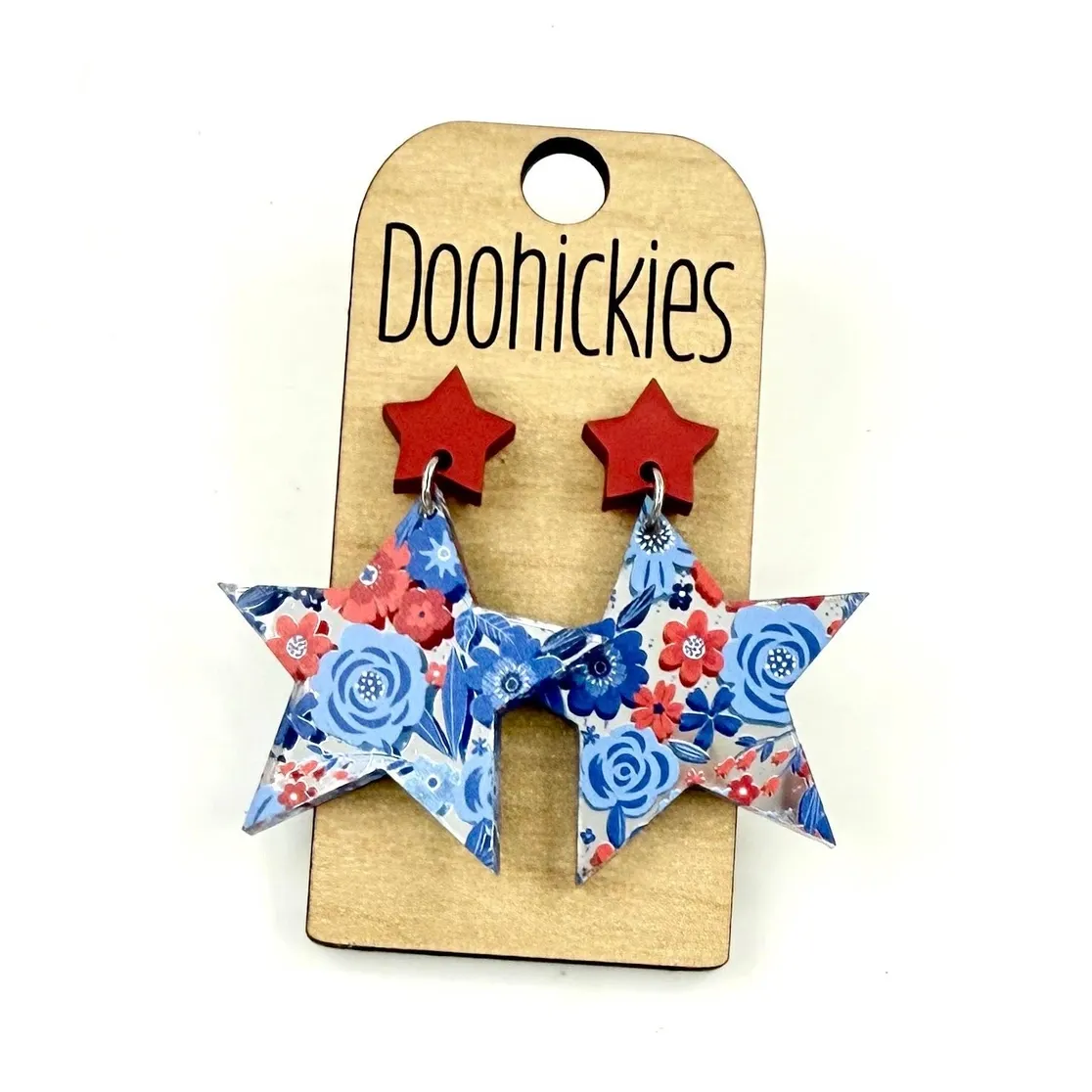 Floral Star Dangle Earrings