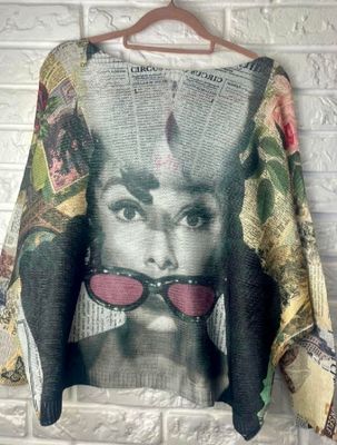 Audrey Newsprint Light Sweater