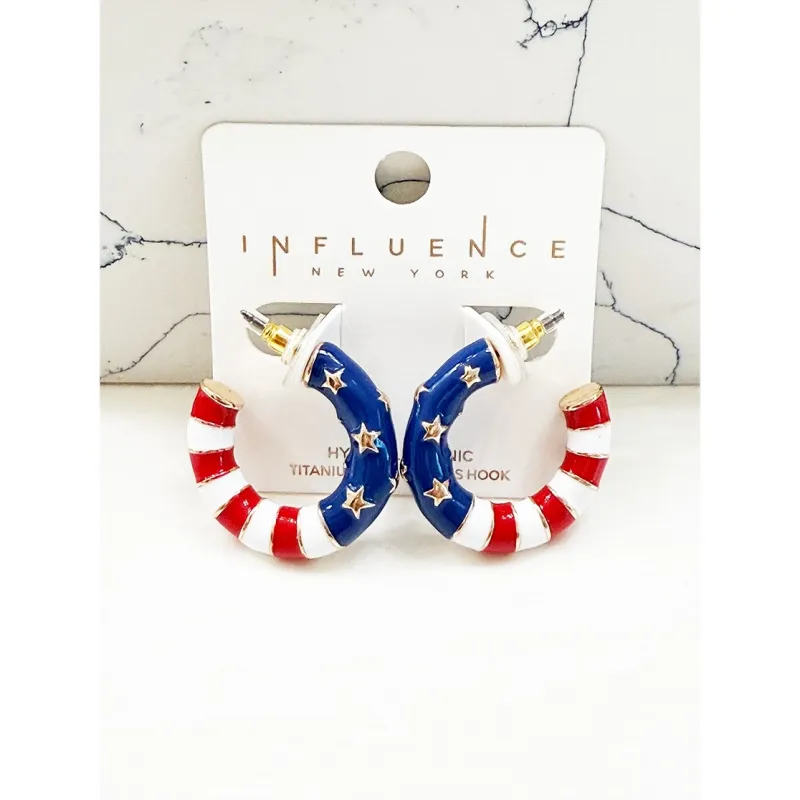 Americana Hoop Earrings