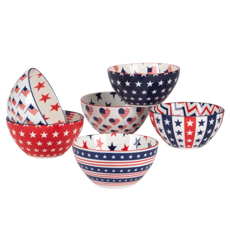 Patriotic Assorted Bowls