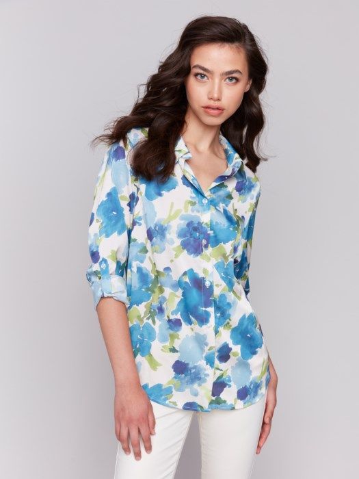 Printed Satin Shirt